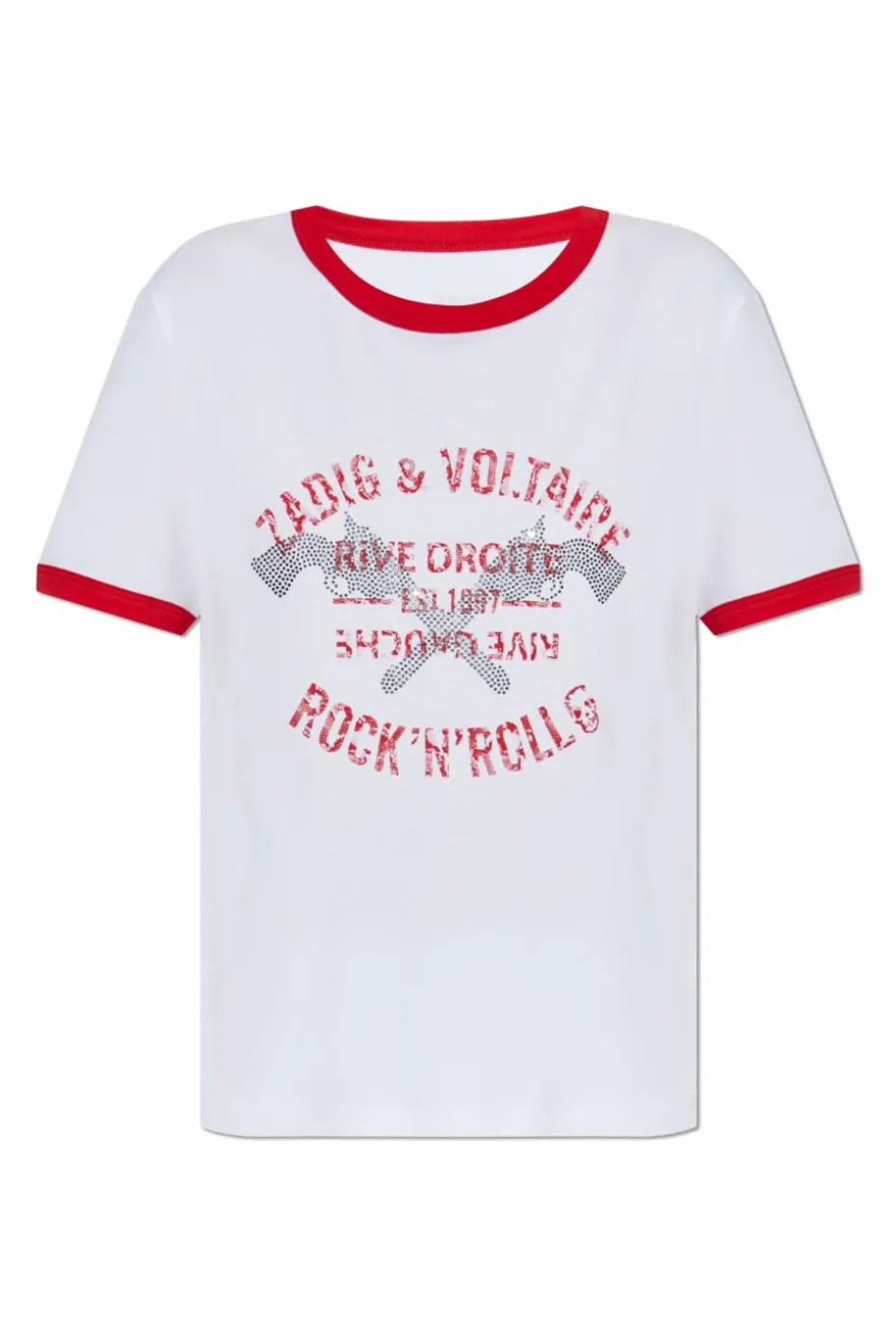 Zadig & Voltaire BIAŁY T-shirt `Woos`