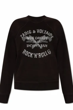 Zadig & Voltaire BRĄZOWY Bluza `Upper`