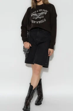 Zadig & Voltaire BRĄZOWY Bluza `Upper`