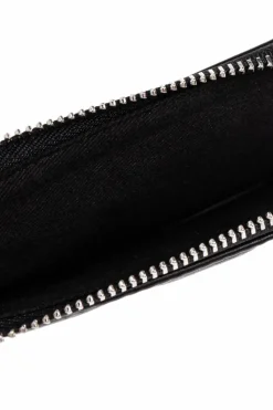 Zadig & Voltaire CZARNY Pikowany portfel skórzany