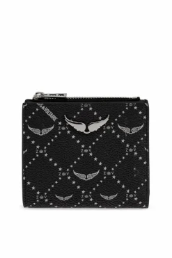 Zadig & Voltaire CZARNY Portfel z aplikacją w kształcie logo