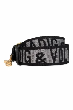 Zadig & Voltaire CZARNY Regulowany pasek do torby