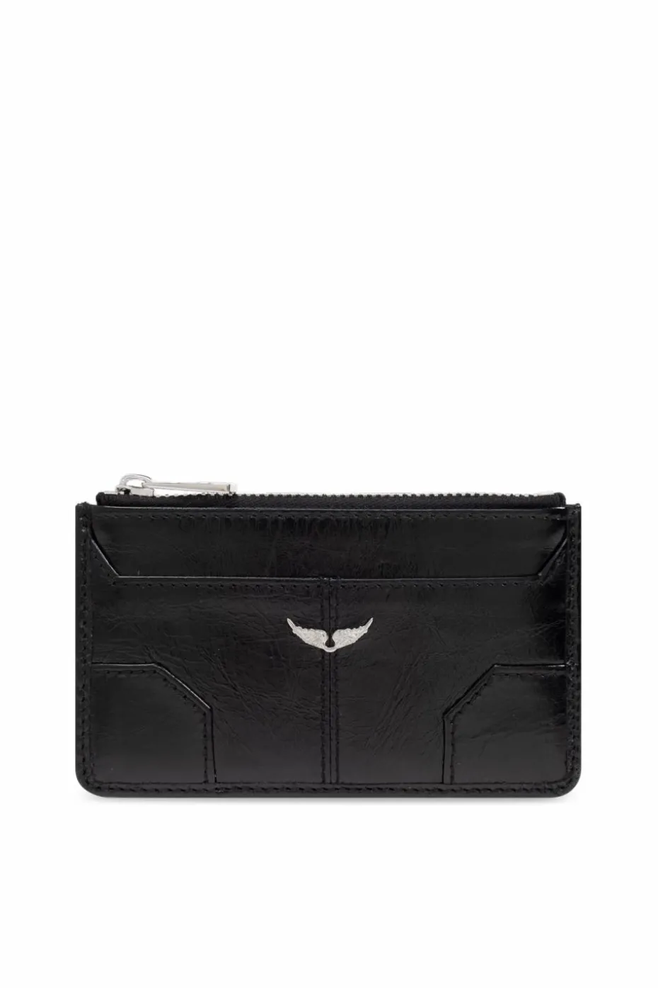 Zadig & Voltaire CZARNY Skórzany portfel