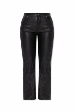 Zadig & Voltaire CZARNY Skórzane spodnie `Evy`