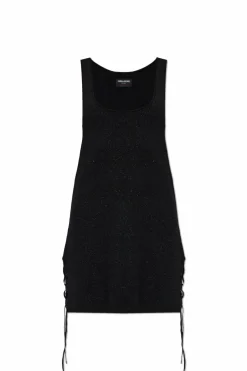 Zadig & Voltaire CZARNY Sukienka z metalizowaną nicią