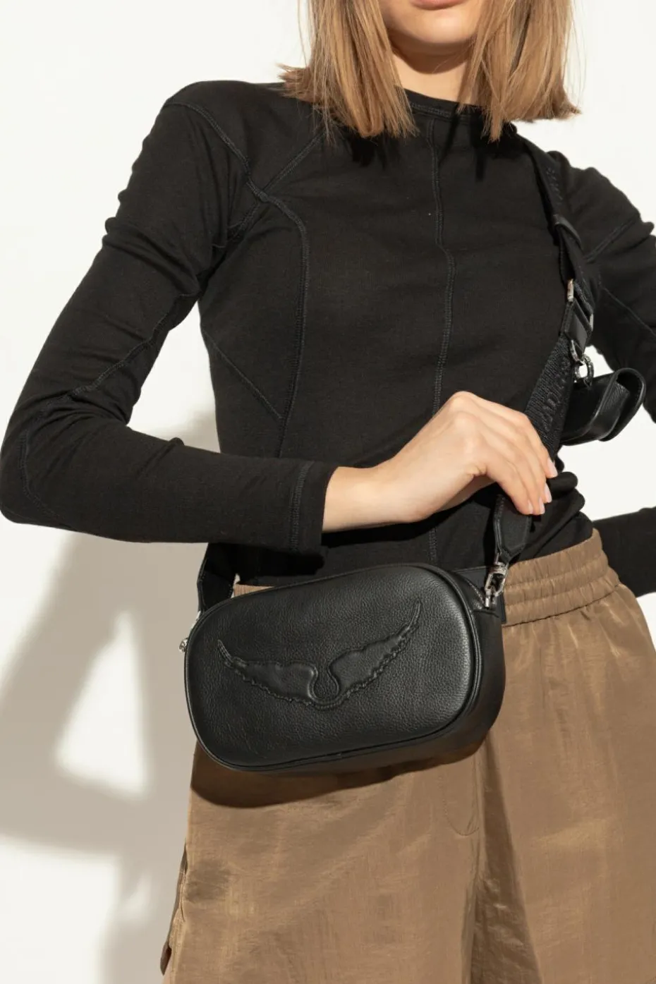 Zadig & Voltaire CZARNY Torba na ramię `Rock With You `