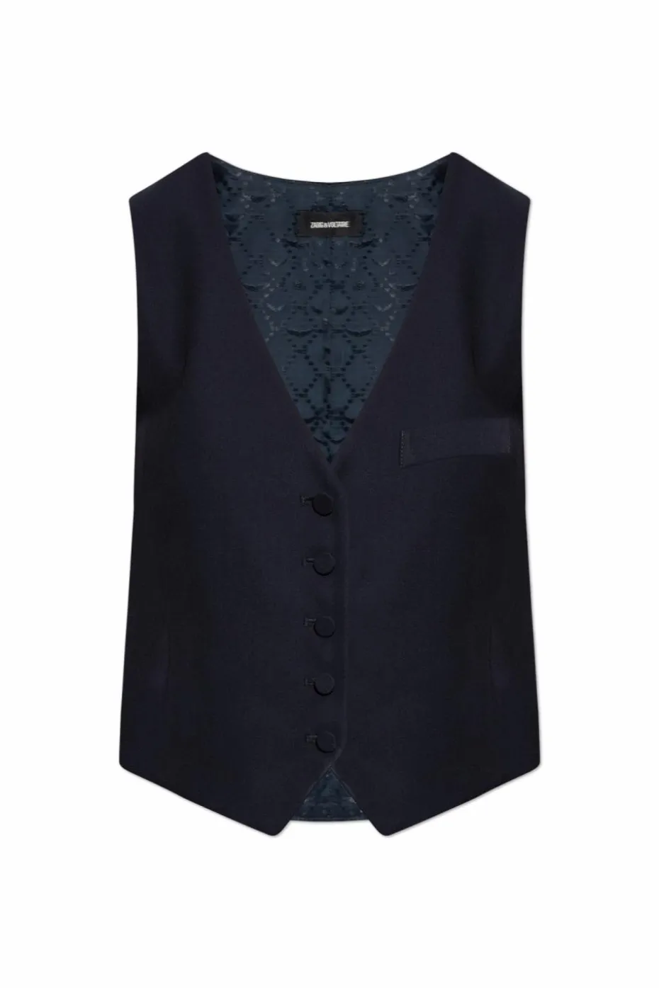 Zadig & Voltaire GRANATOWY Kamizelka ‘Emaux’