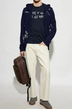 Zadig & Voltaire GRANATOWY T-shirt `Tommy`