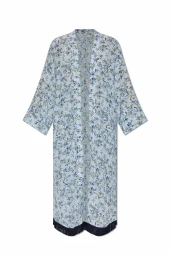 Zadig & Voltaire jasnoniebieski Kimono z motywem kwiatowym
