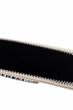 Zadig & Voltaire kremowy Etui na karty z nadrukiem
