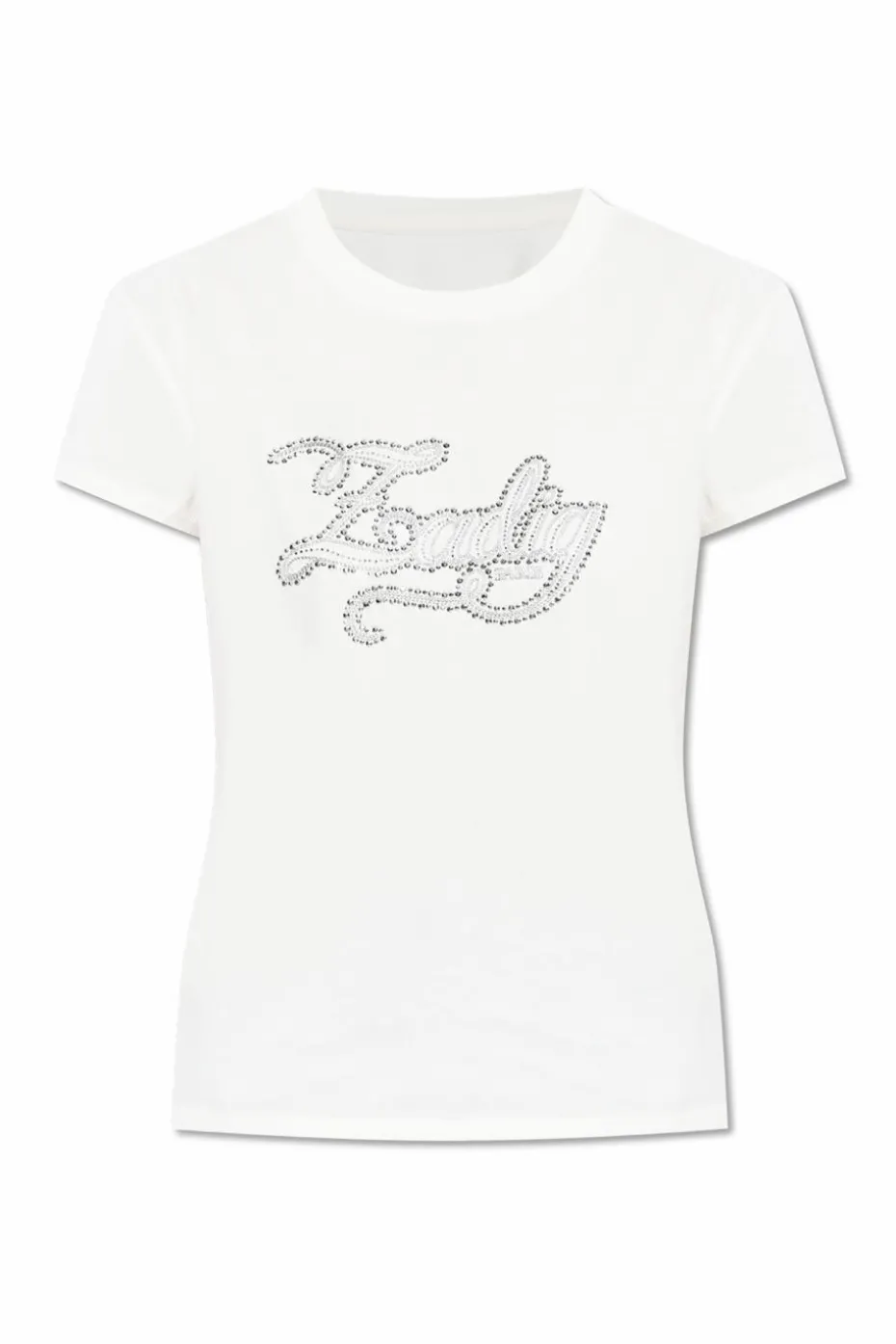 Zadig & Voltaire kremowy T-shirt z logo