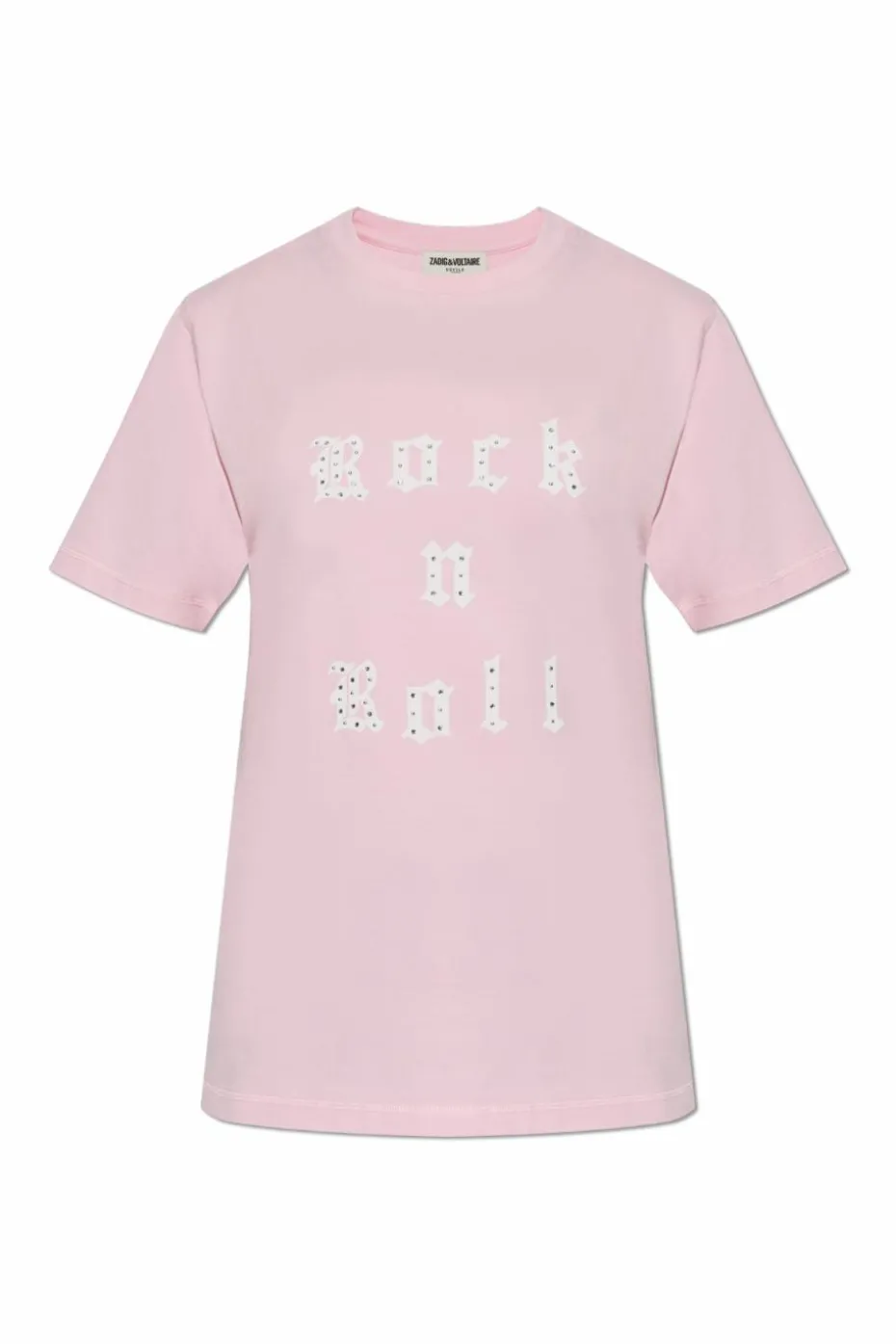 Zadig & Voltaire RÓŻOWY T-shirt `Edwin`