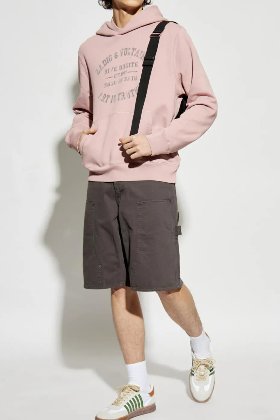Zadig & Voltaire SZARY Bawełniane szorty