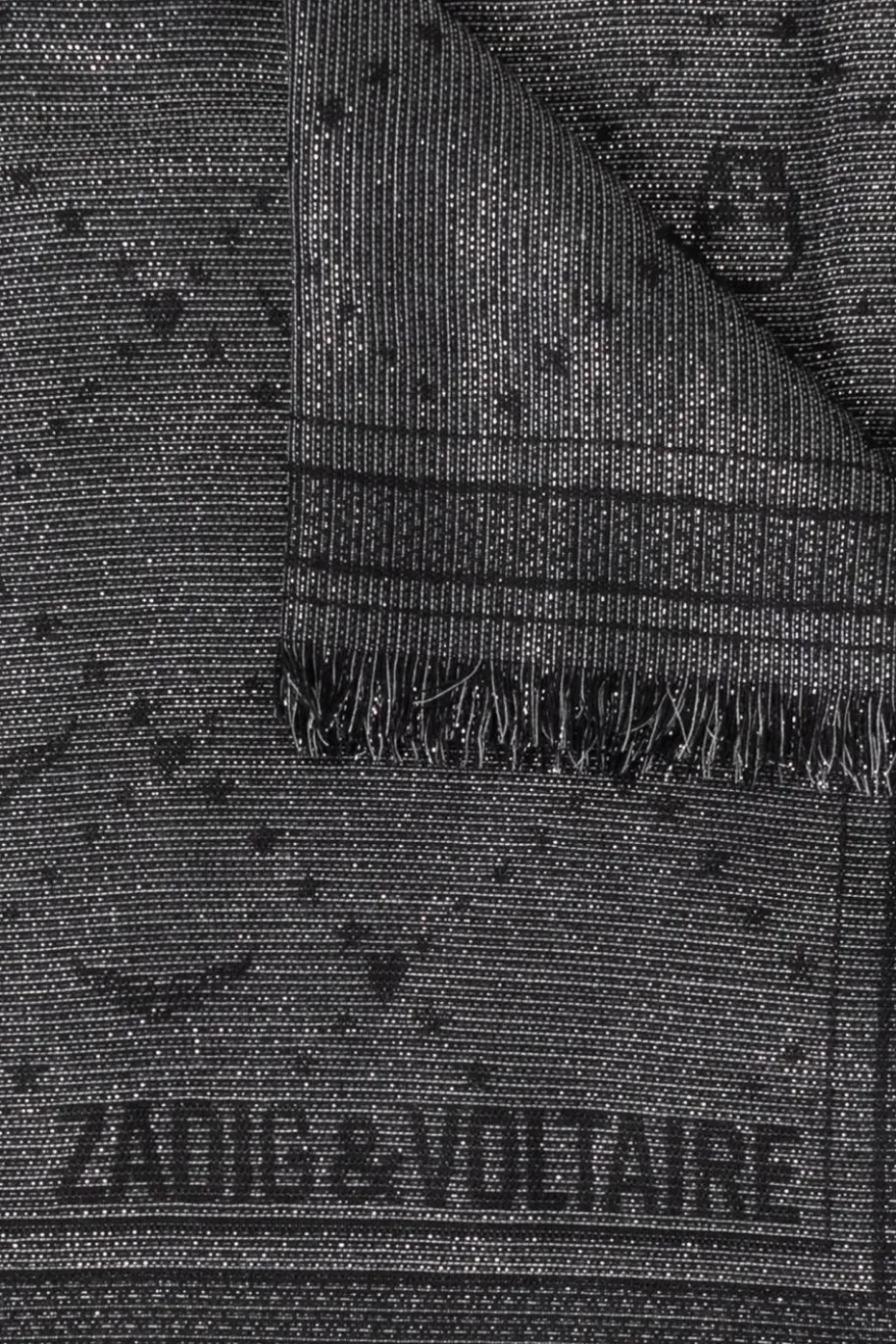 Zadig & Voltaire SZARY Chusta `Glenn`