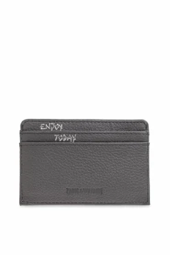 Zadig & Voltaire SZARY Skórzane etui na karty